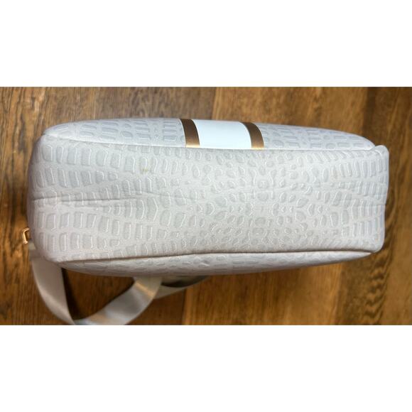 Haute Shore Neoprene Crossbody Purse in Cream Croc Print Adjustable Strap - Picture 5 of 13
